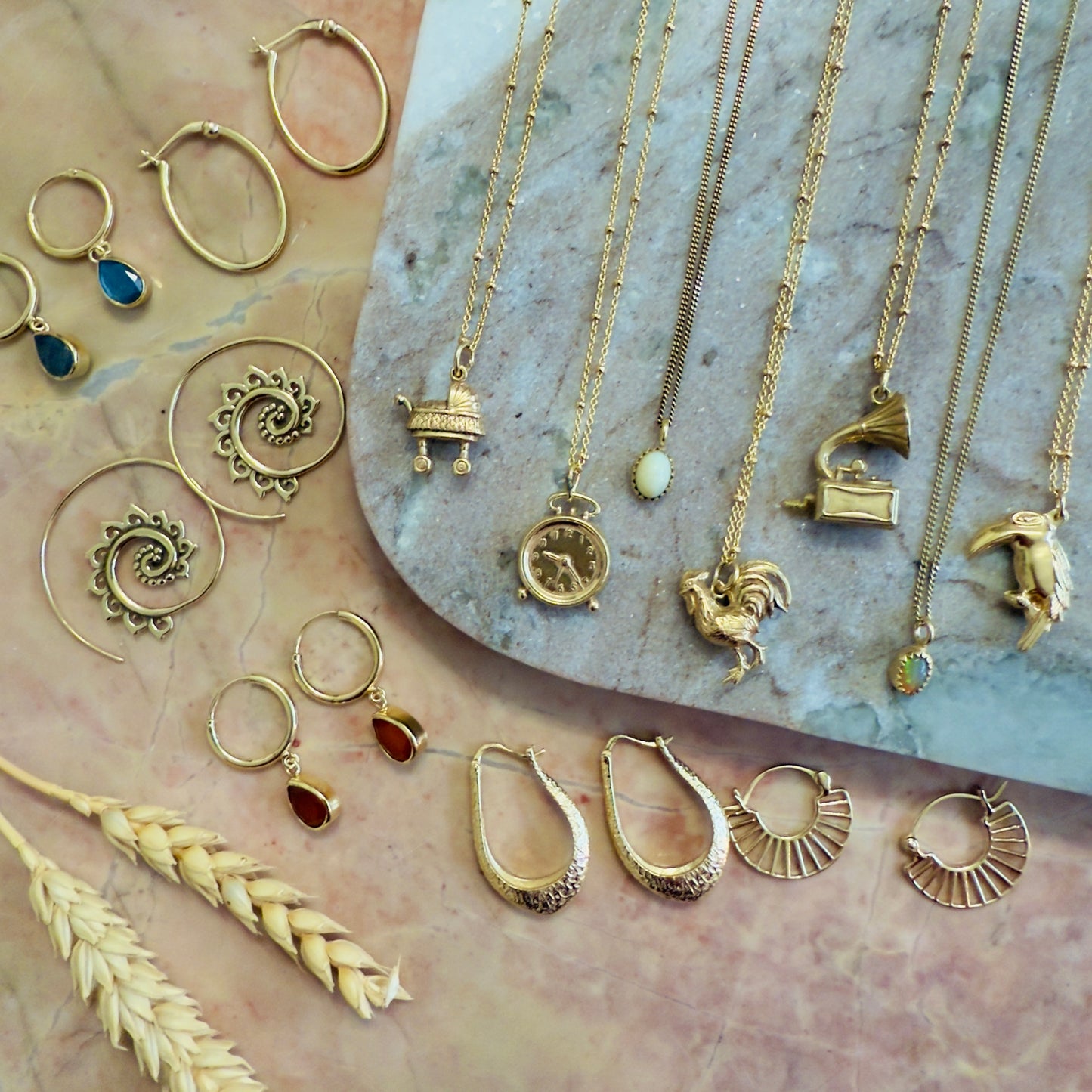 14k Gold Vermeil Clock Necklace - Limited Edition