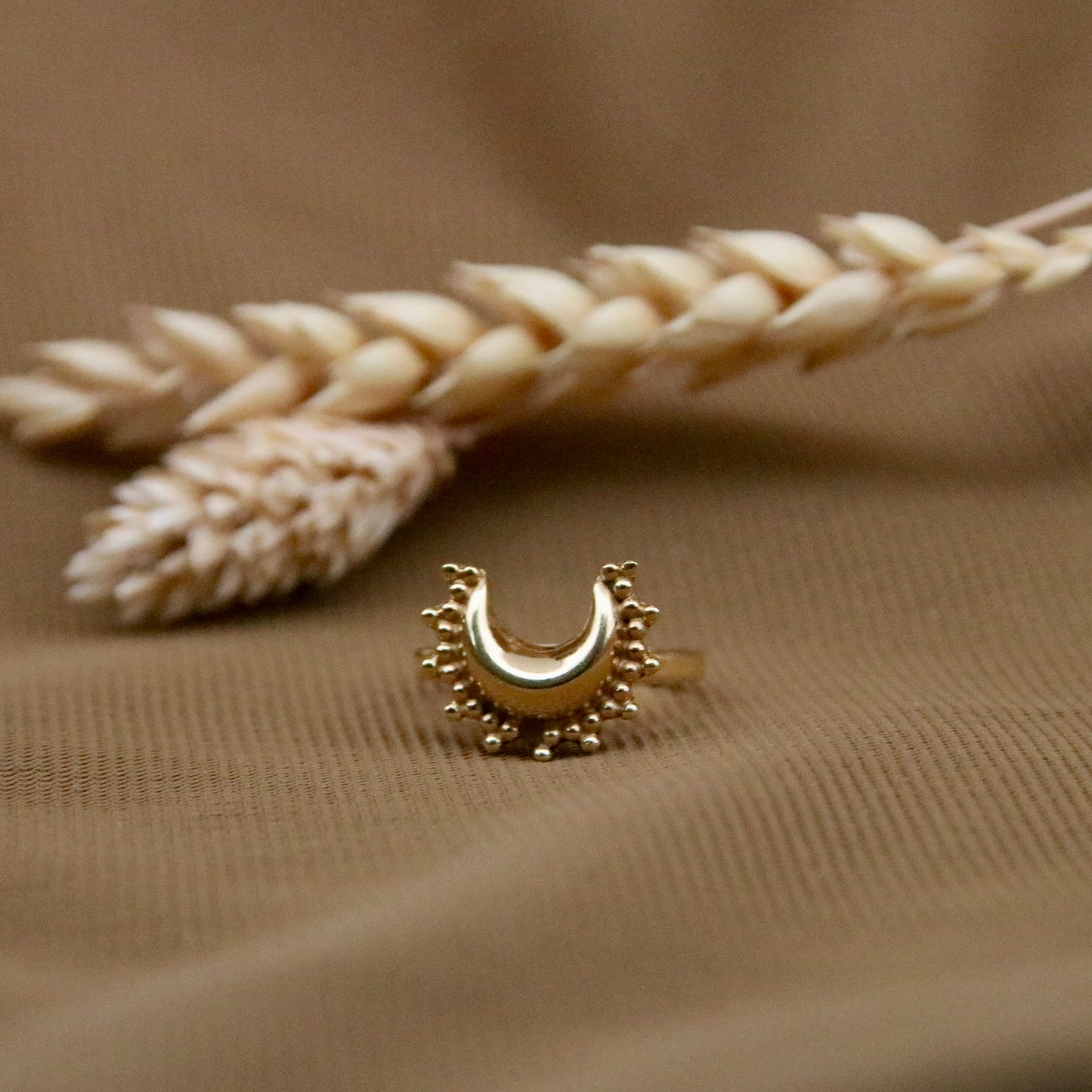 Mondring aus 14 Karat Gold Vermeil