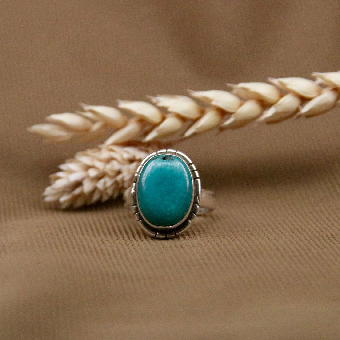 Sterling Silver Ring- Oval Turquoise