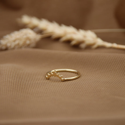 14K Gold Vermeil Curved Ring