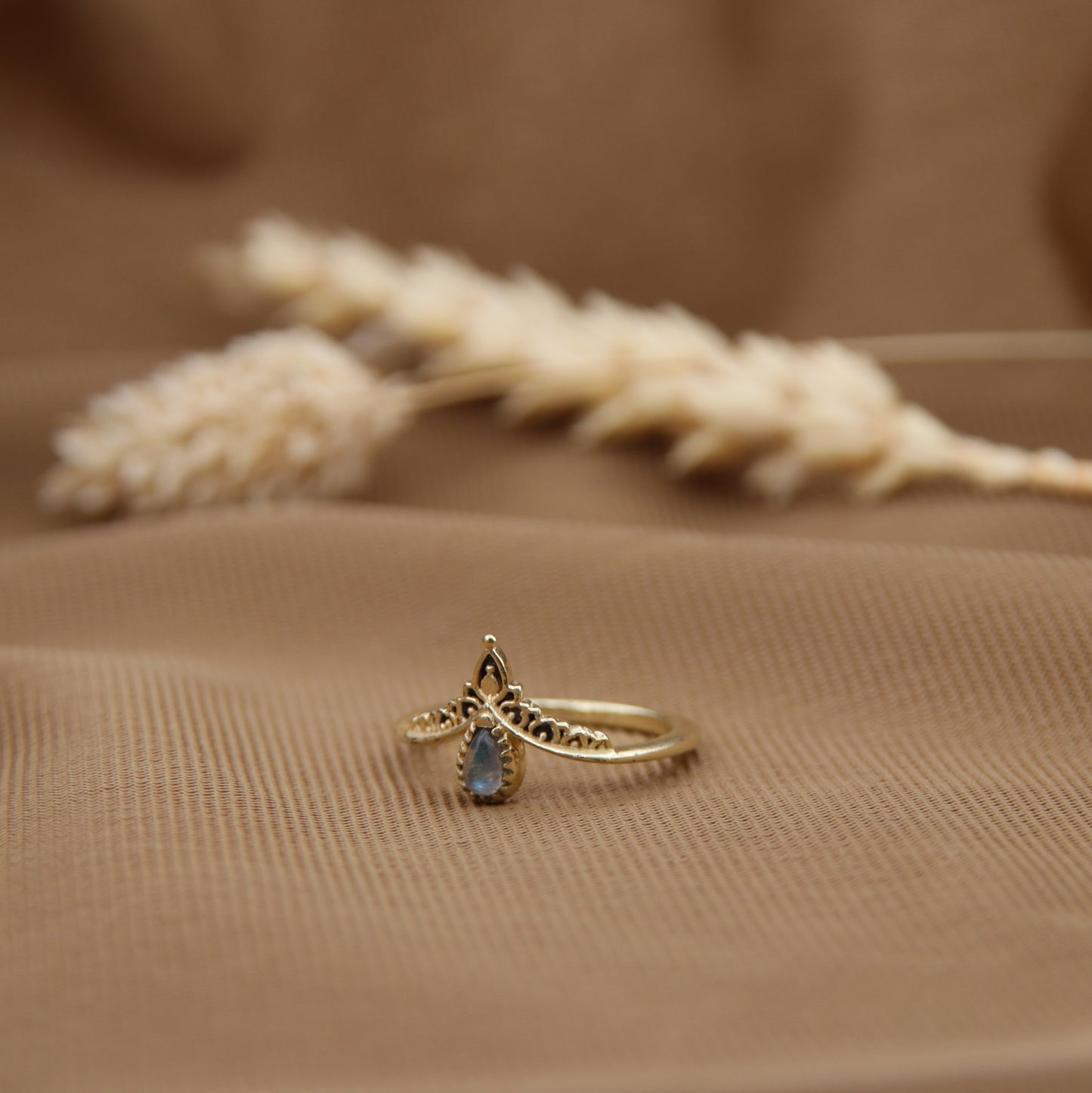 14K Gold Vermeil Eternal Elegance Ring Labradorite