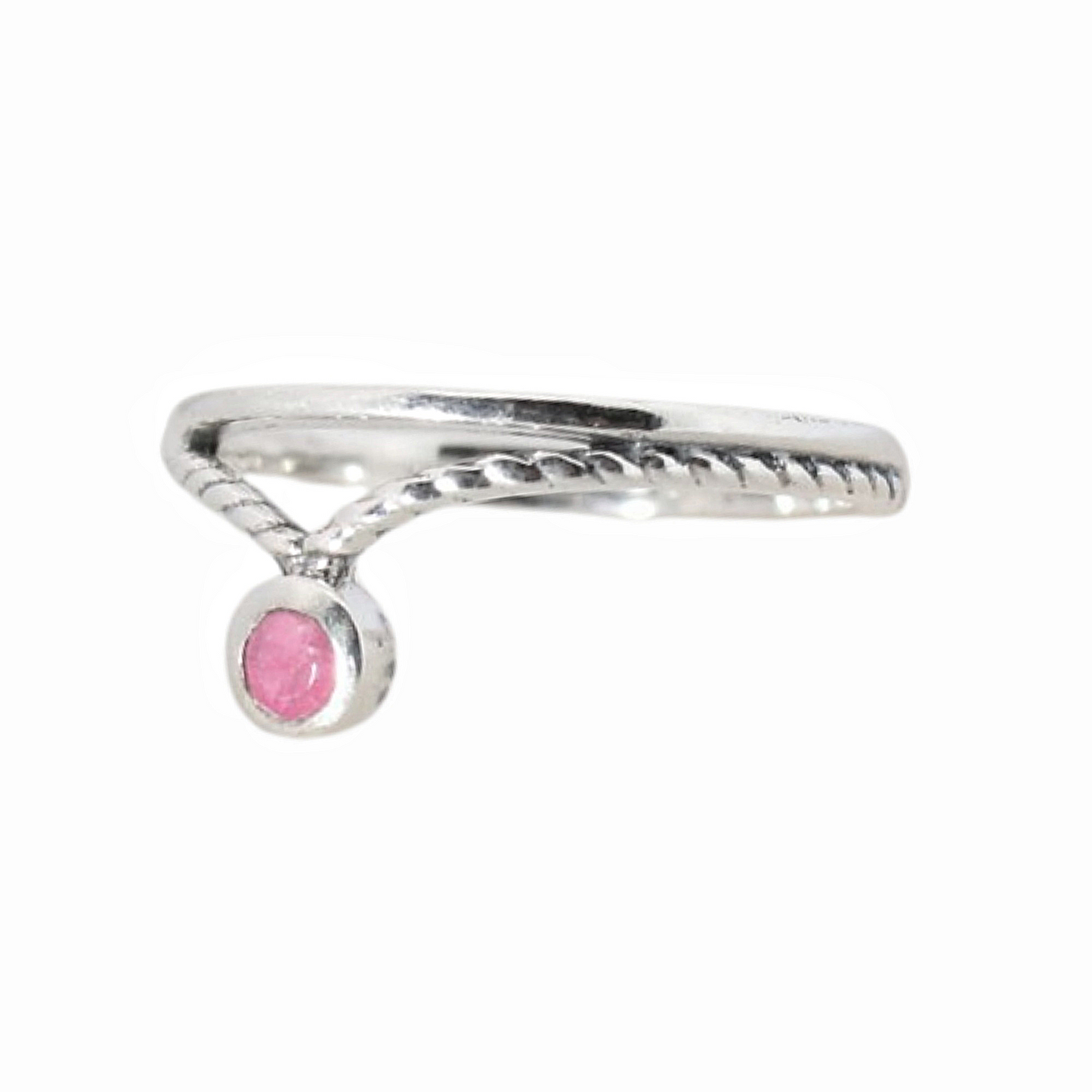 Sterling Silver Old Pink Spirit Ring