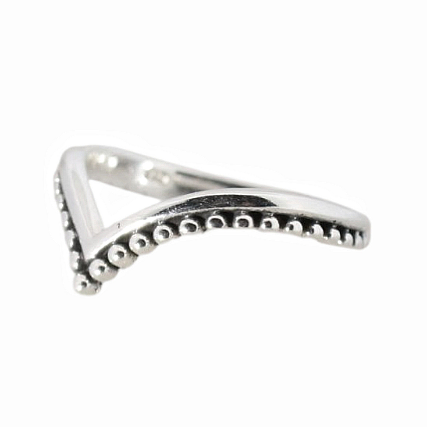 Sterling Silver Deep V Ring