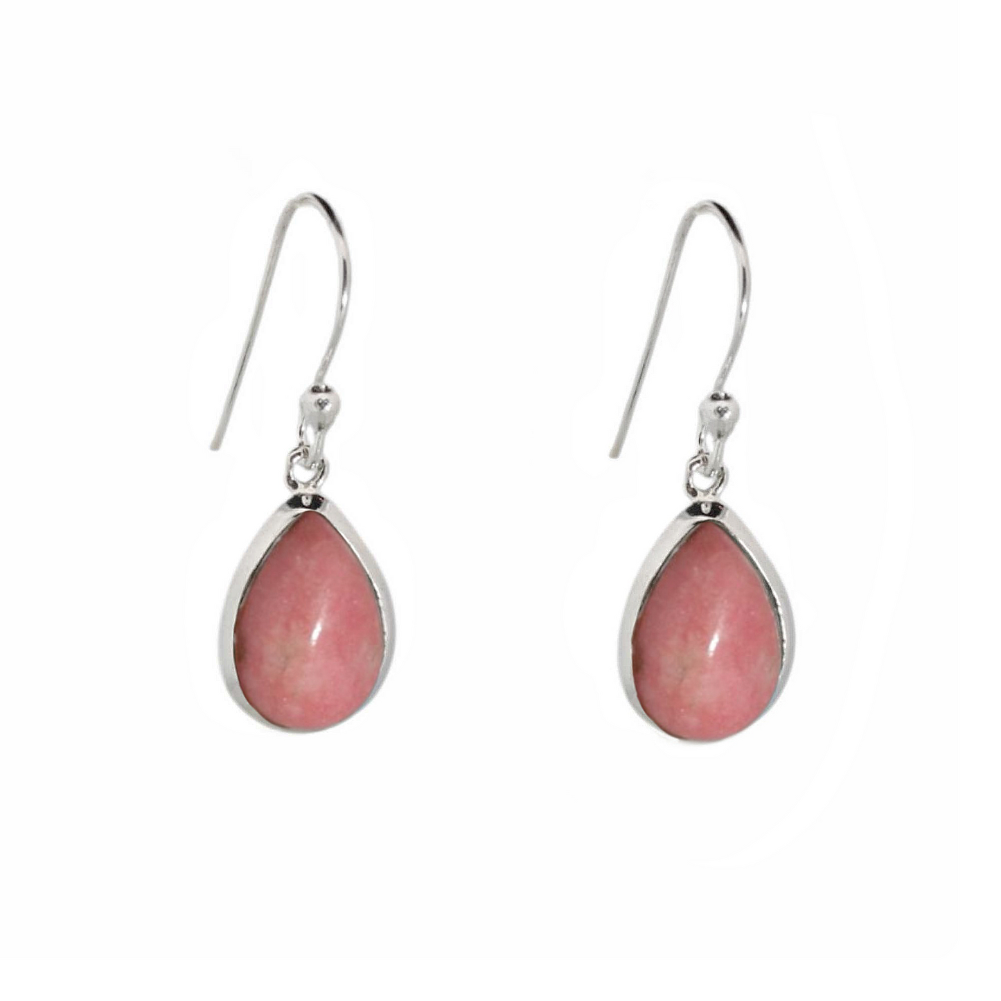 Sterling silver Teardrop Rhodochrosite Earrings