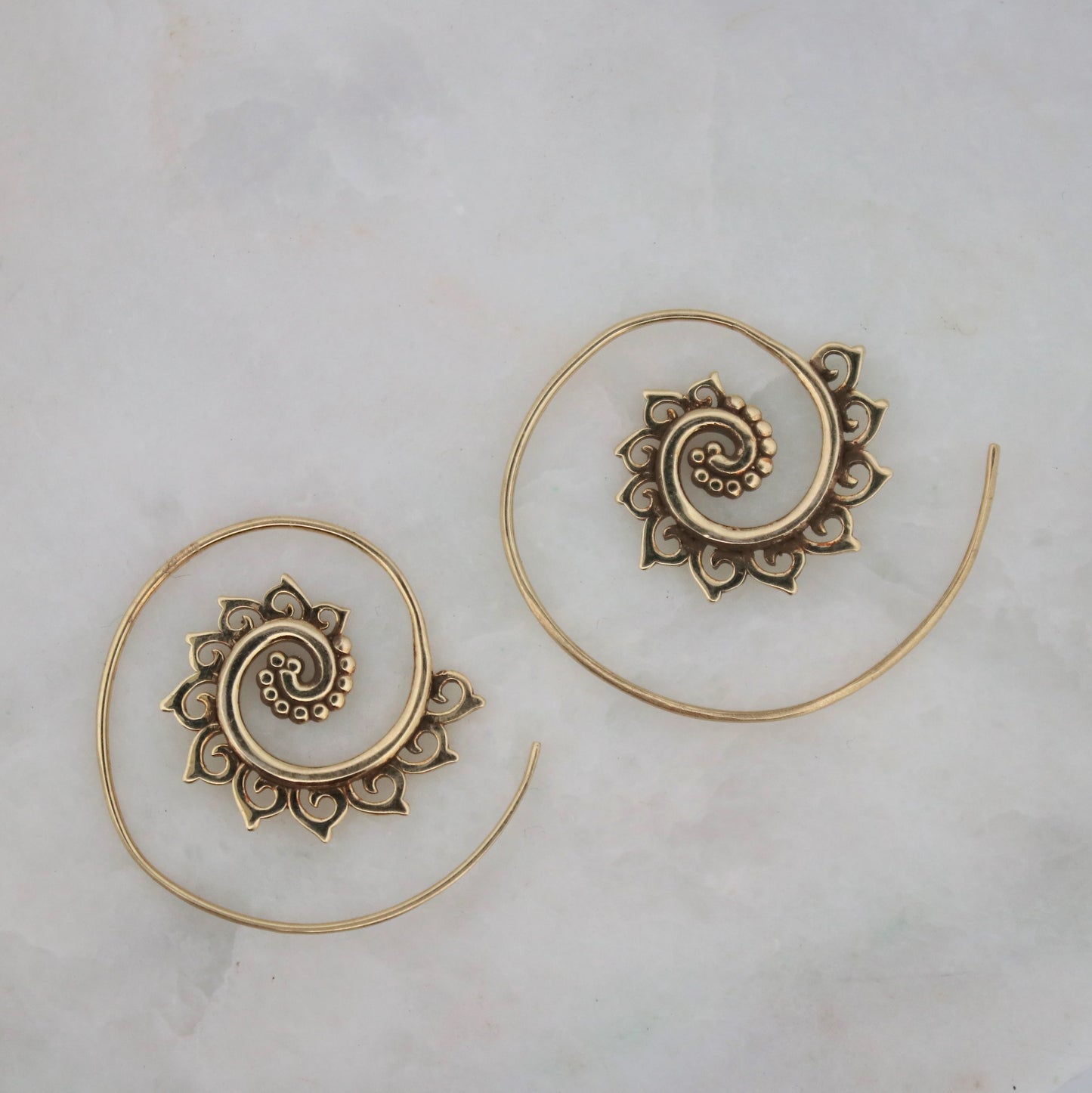 14k Gold Vermeil Spiral Earrings