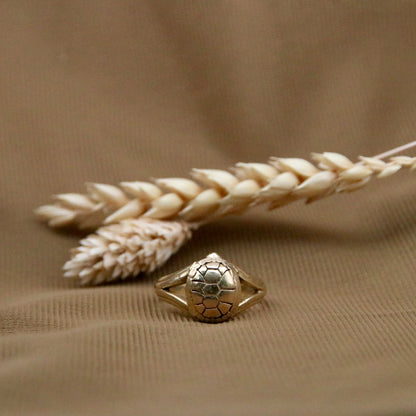 14K Gold Vermeil Turtle Ring