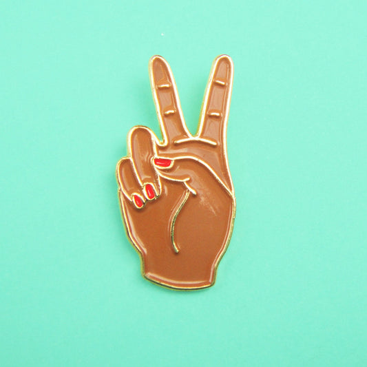 Peace Out Pin - Black