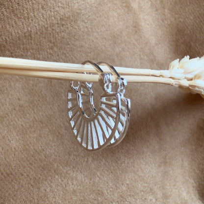 Sterling Silver Tiny Wheel Earrings