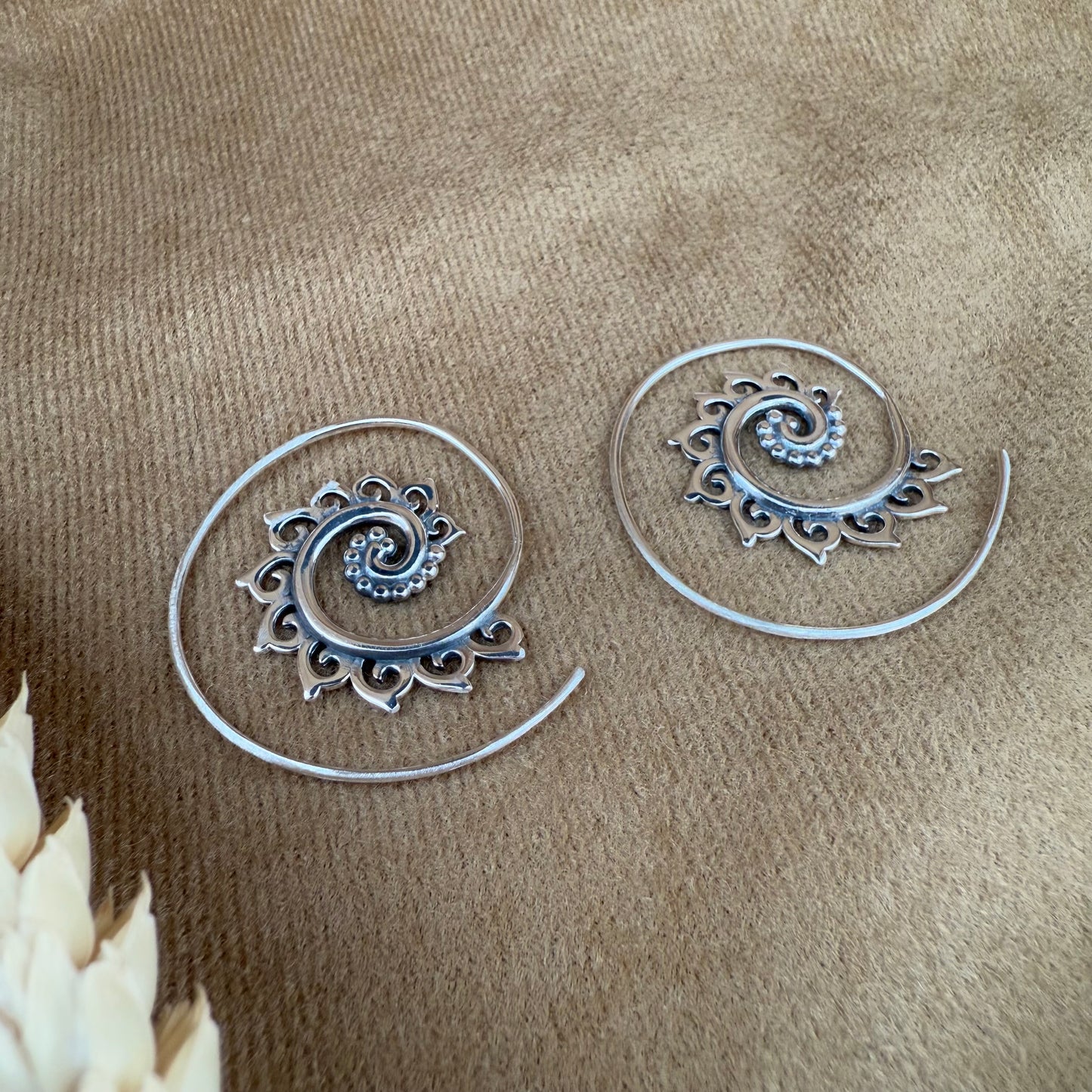 Sterling Silver Spiral Earrings