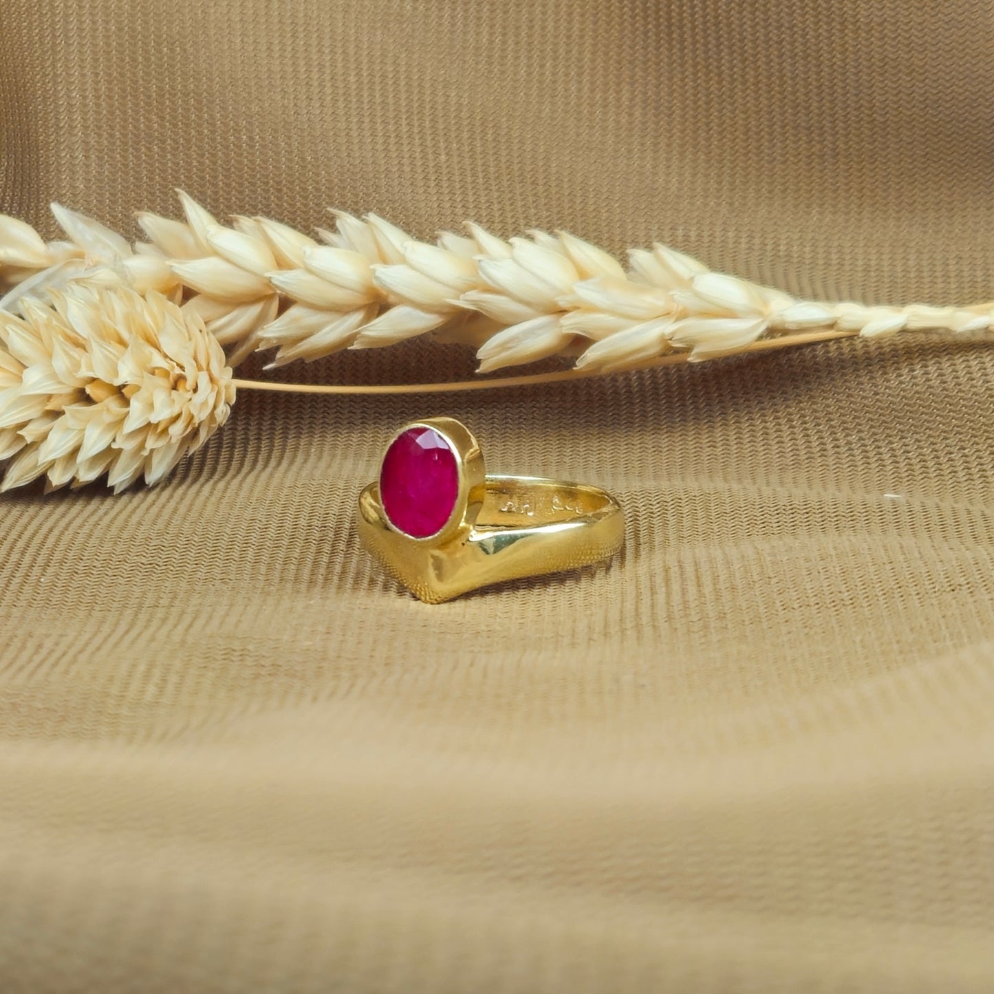 14K Gold Vermeil Forest Fruit Ring - Ruby Quartz