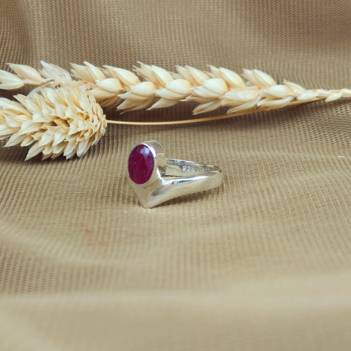 Sterling Silver Forest Fruit Ring - Ruby Quartz