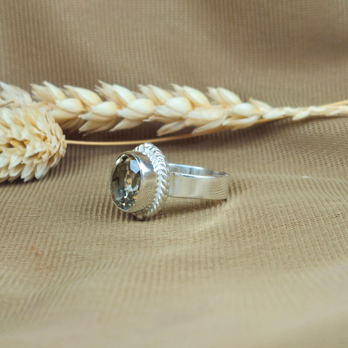 Sterling Silver Fire of the Sun Ring - Citrine