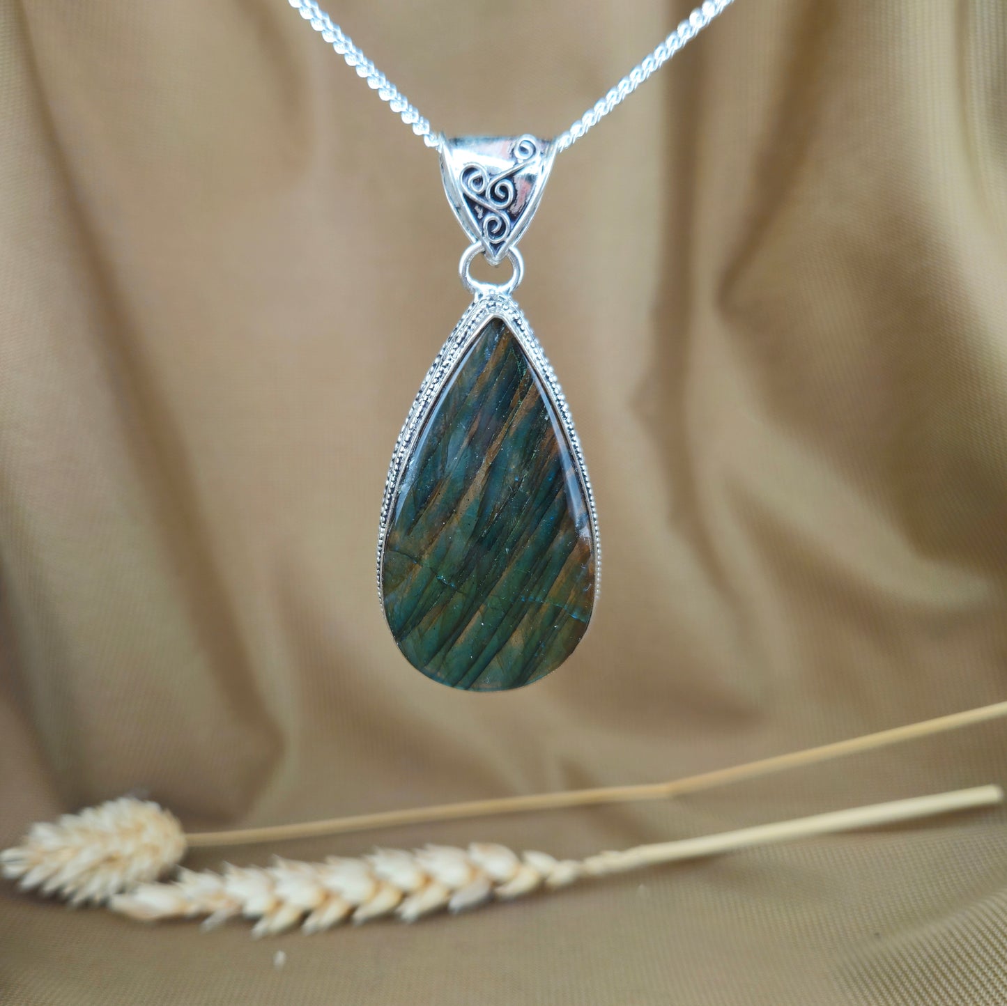 Sterling Silver Bohemian Labradorite Pendant