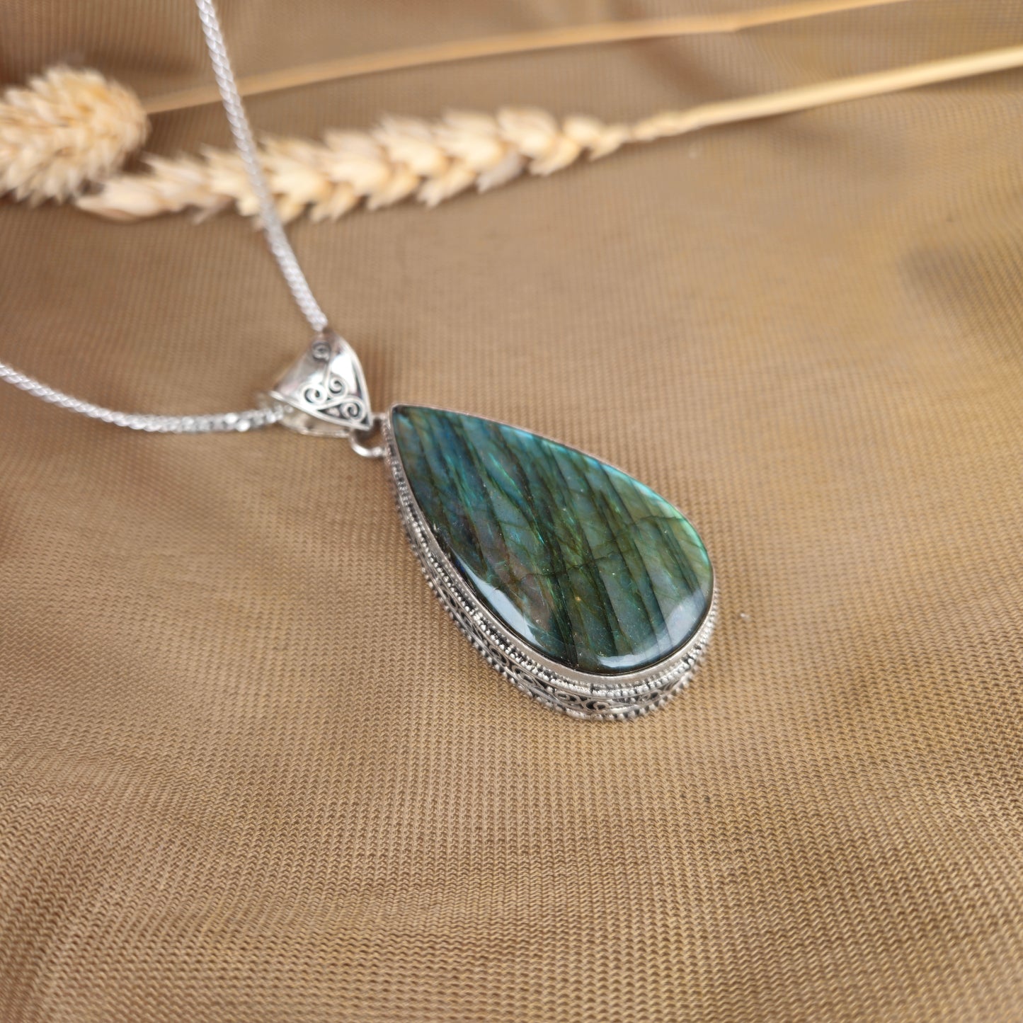 Sterling Silver Bohemian Labradorite Pendant