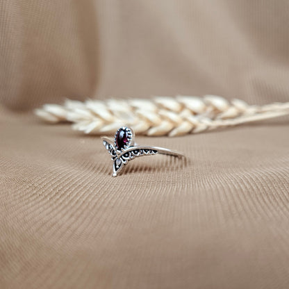 Sterling Silver Eternal Elegance Ring Garnet