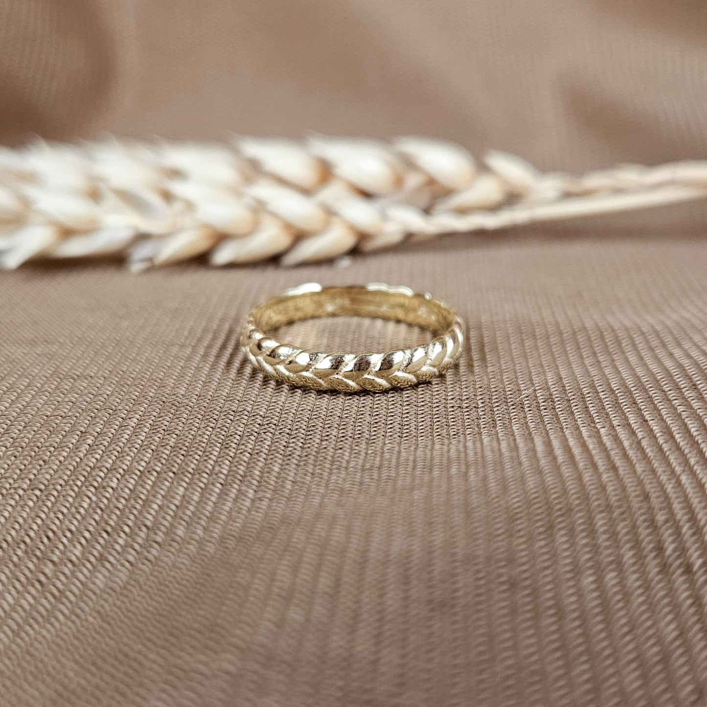 14K Gold Vermeil Braid Ring