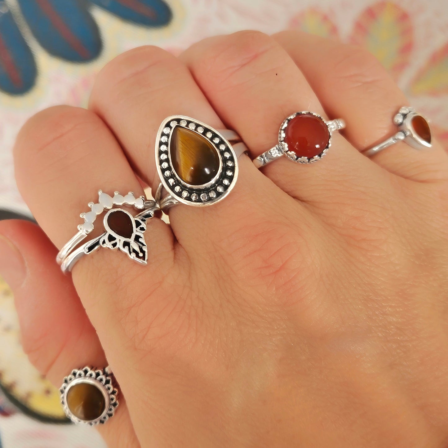 Sterling Silver Enchanting Ring Carnelian