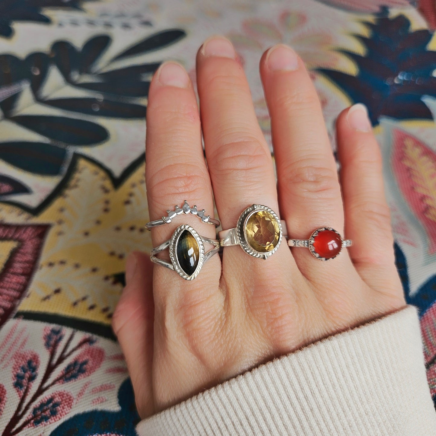 Sterling Silver Enchanting Ring Carnelian