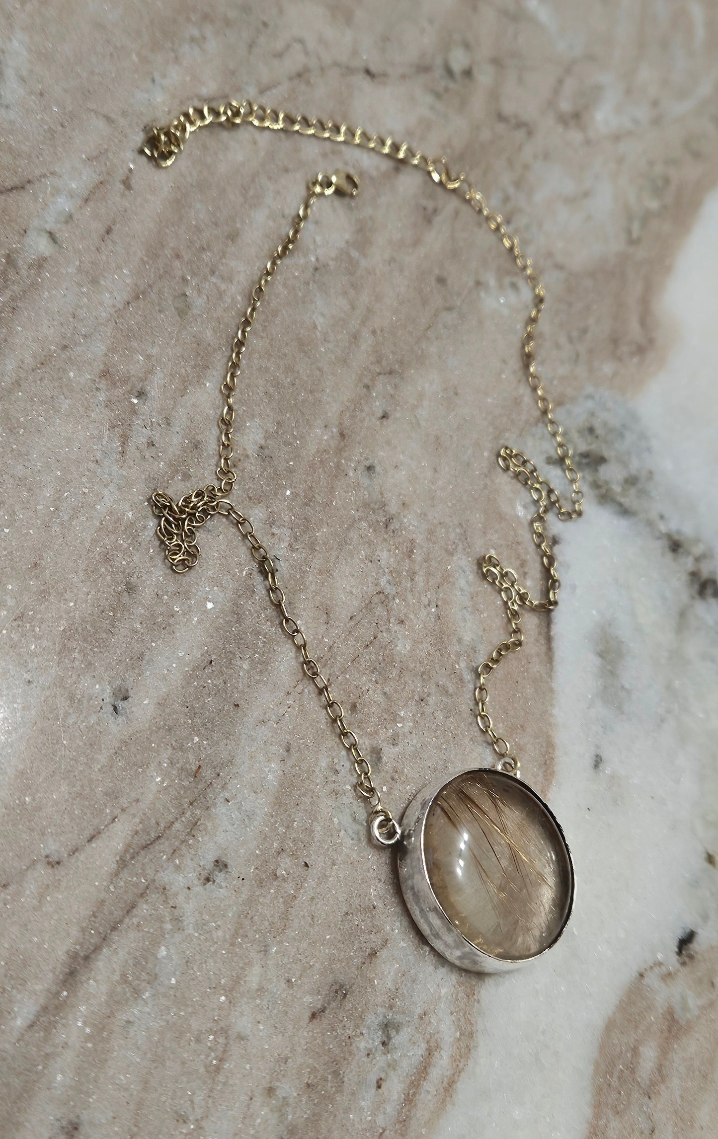 14k Gold Vermeil Golden Rutile Necklace - Limited Edition