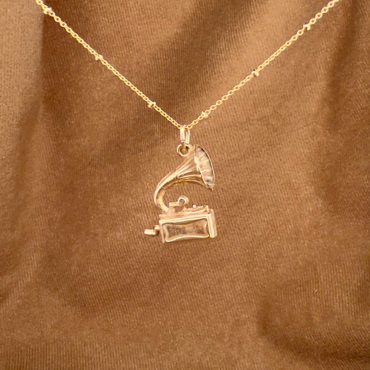 14k Gold Vermeil Record Player Necklace - Limited Edition