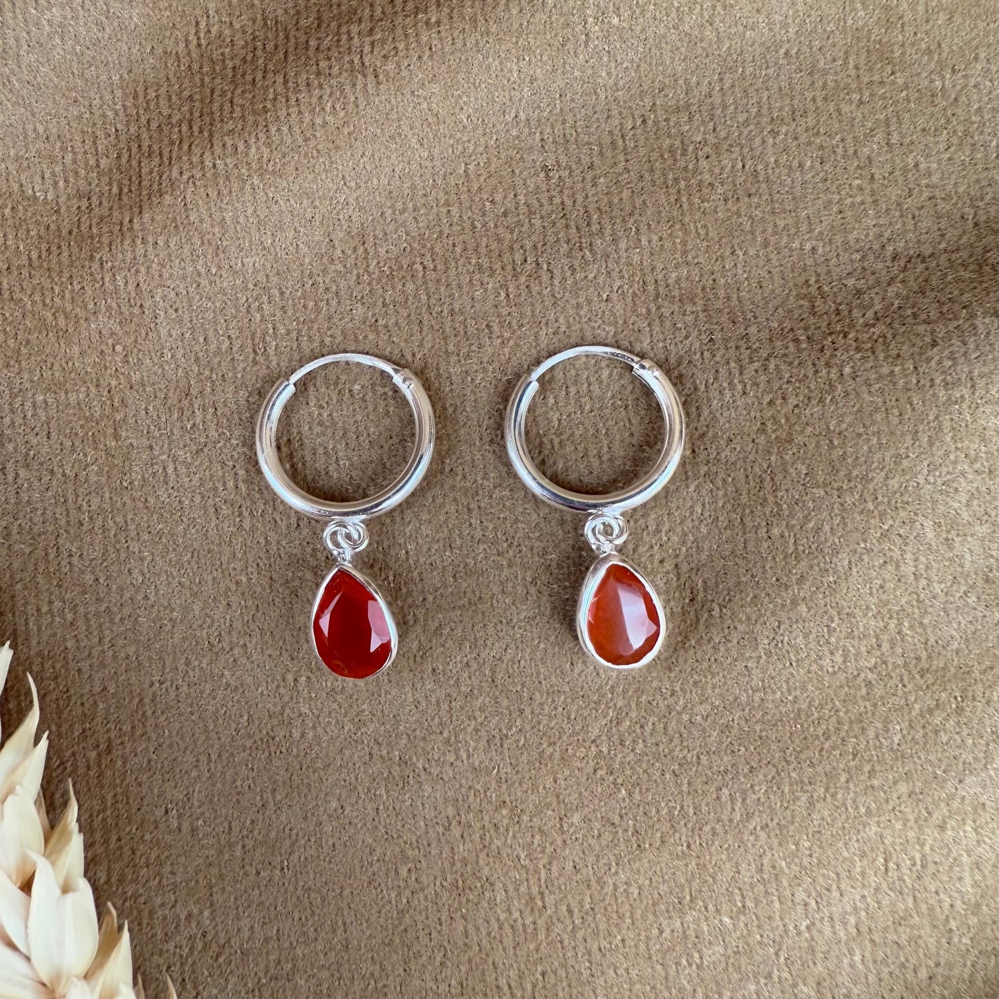 Sterling Silver Carnelian Earrings