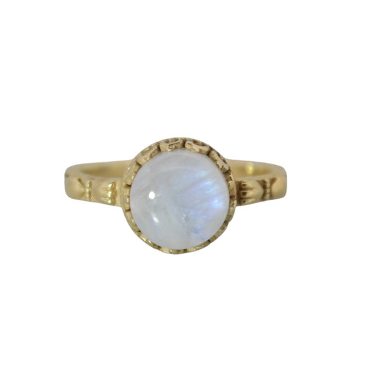 14K Gold Vermeil Enchanting Ring Moonstone
