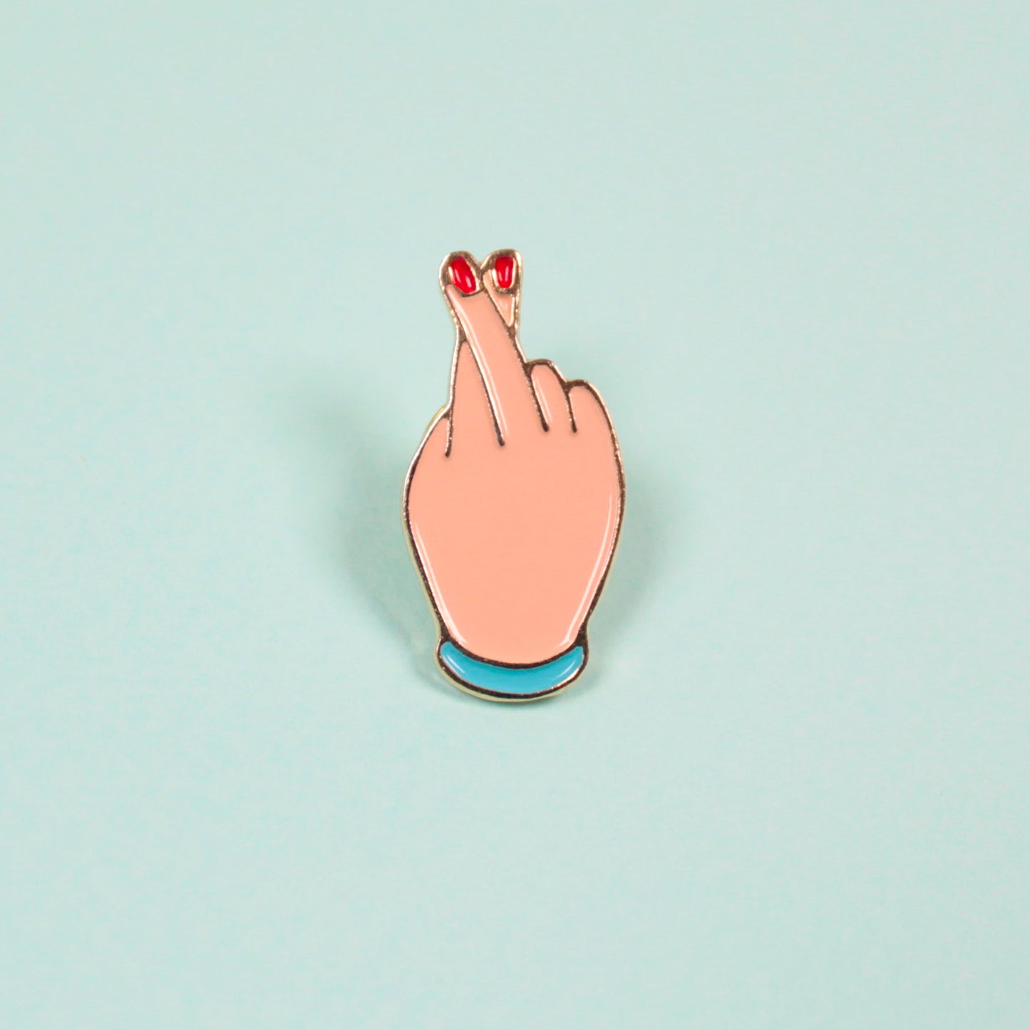Finger Crossed Pin