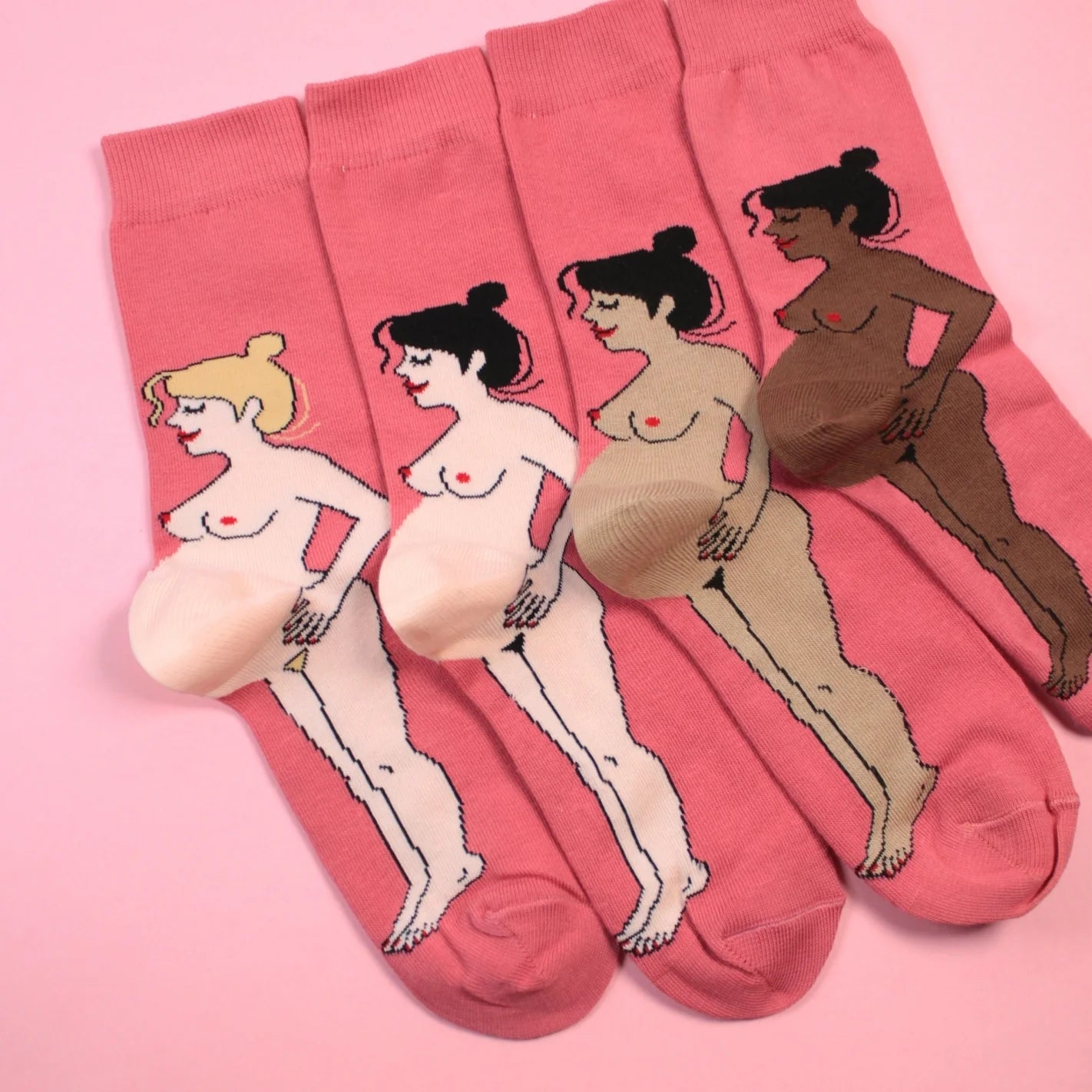 Pregnant Woman Socks - White