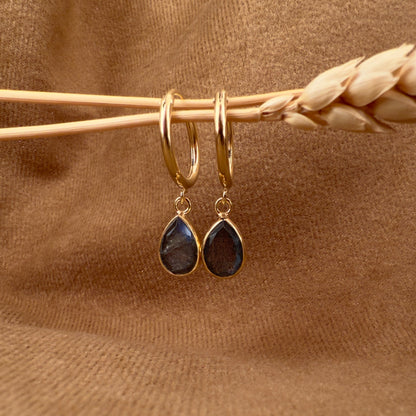 14k Gold Vermeil Labradorite Earrings