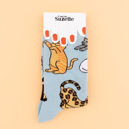 Playing Cat Meow Socks