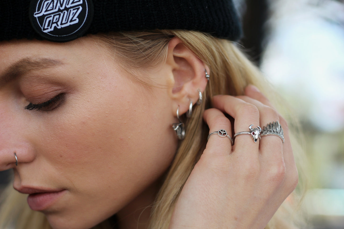 Sterling Silver Cobra Earrings