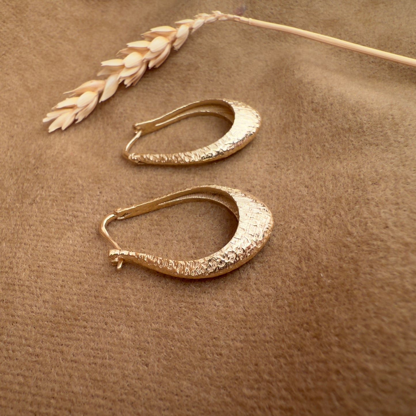 14k Gold Vermeil Chunky Earrings