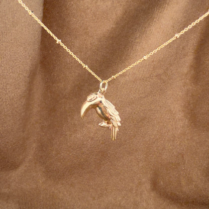 14k Gold Vermeil Tucan Necklace - Limited Edition