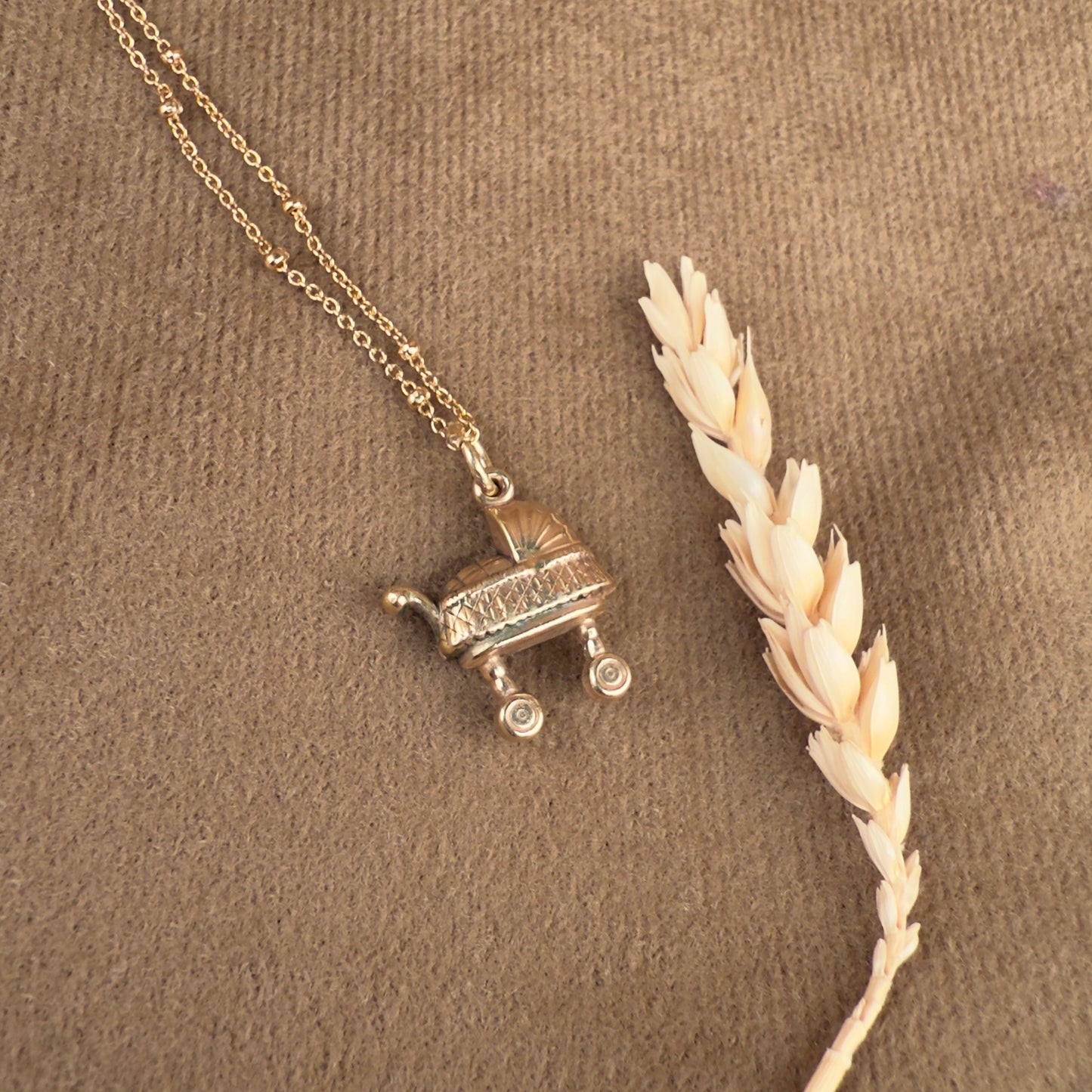 14k Gold Vermeil Stroller Necklace - Limited Edition