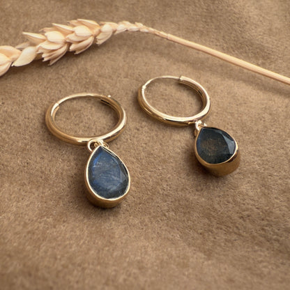 14k Gold Vermeil Labradorite Earrings