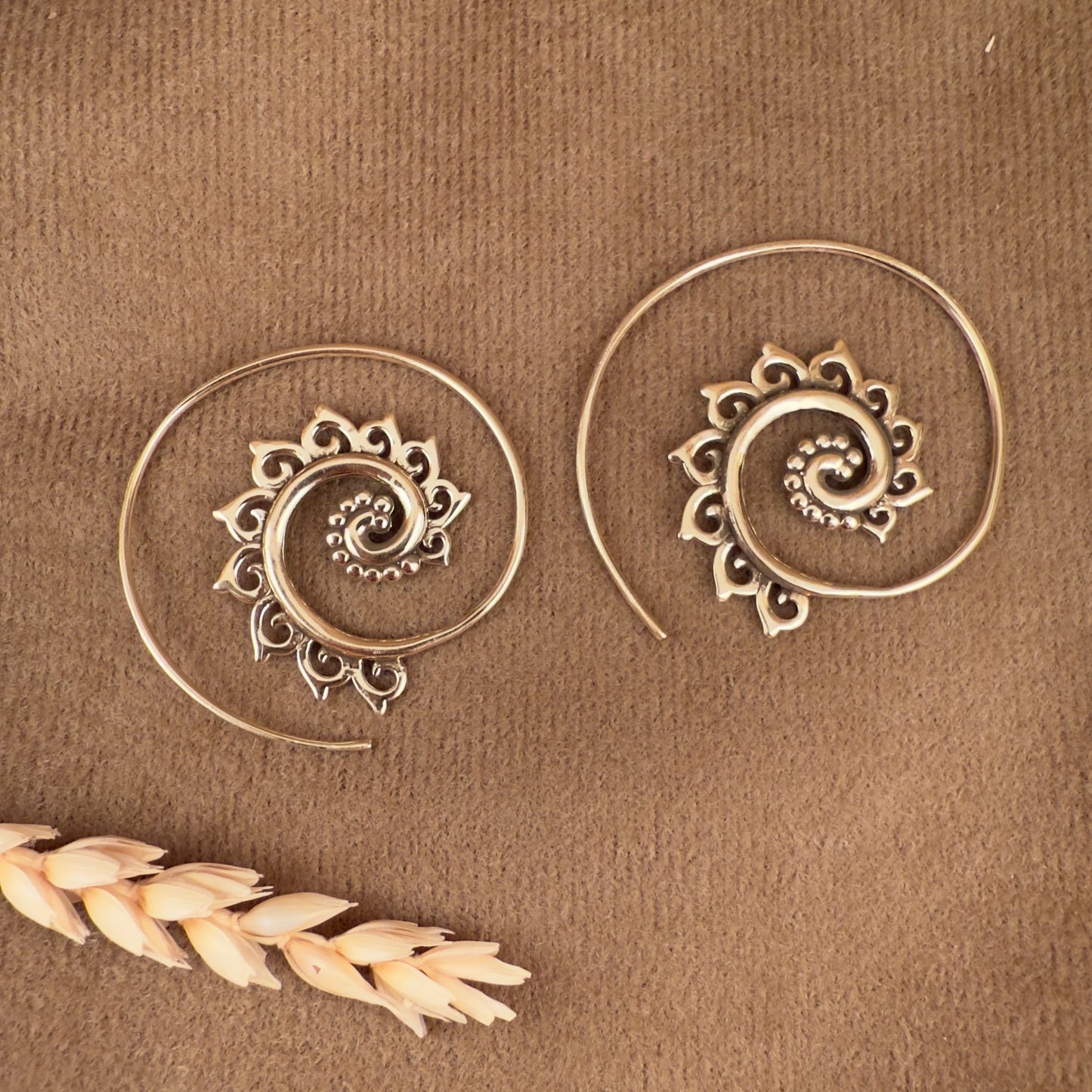 14k Gold Vermeil Spiral Earrings