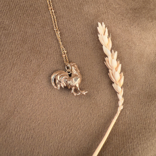 14k Gold Vermeil Rooster Necklace - Limited Edition