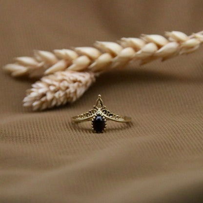 14k Gold Vermeil Eternal  Elegance Ring Garnet