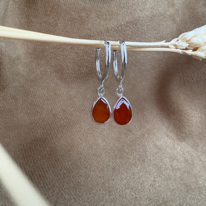 Sterling Silver Carnelian Earrings