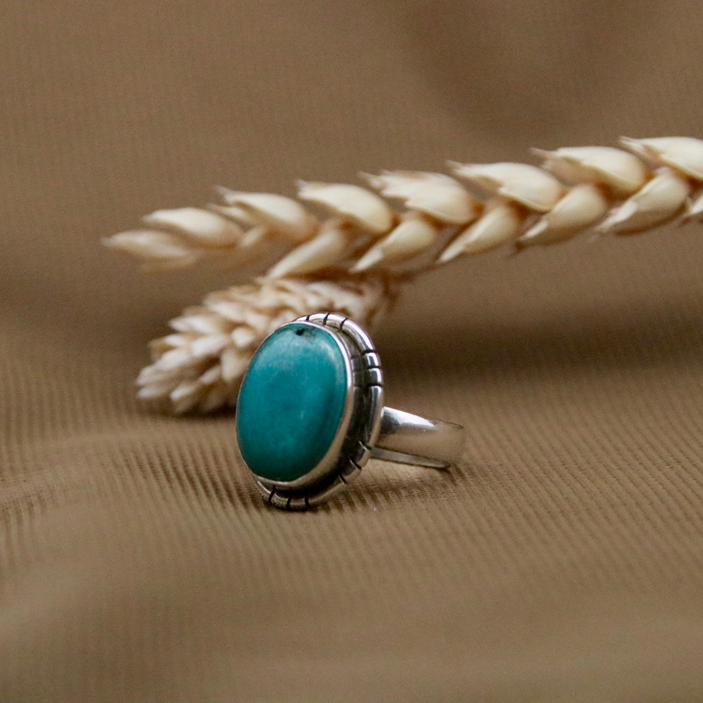 Sterling Silver Ring- Oval Turquoise