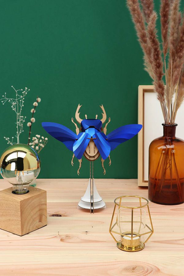 Paper Stag Beetle - Deep Blue Metallic