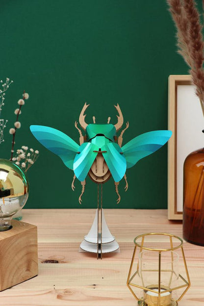 Paper Stag Beetle - Caribbean Green Metallic