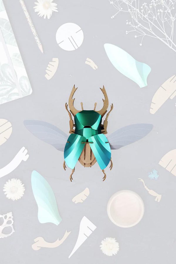 Paper Stag Beetle - Caribbean Green Metallic