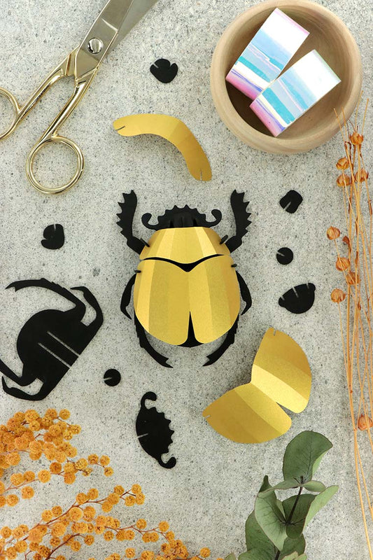 Paper Scarab Beetle - Gold