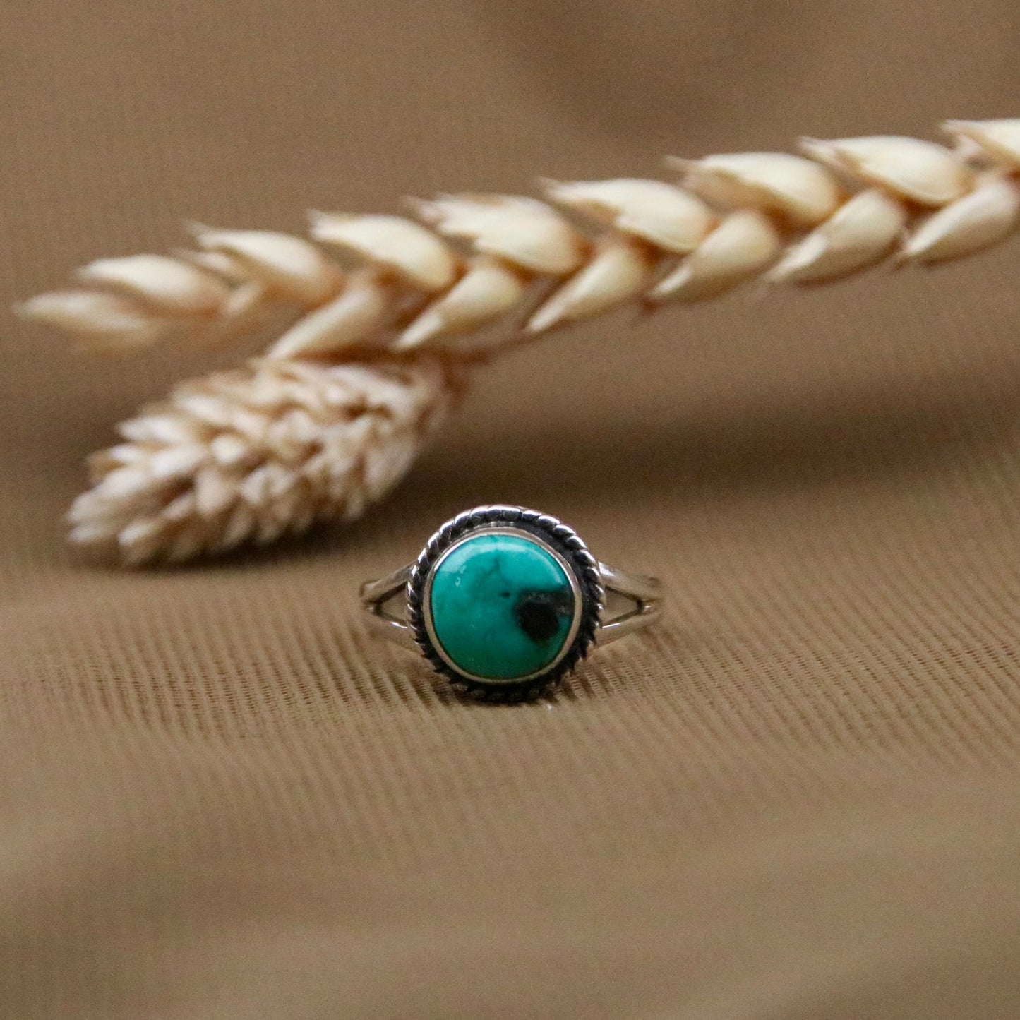 Sterling Silver Round Turquoise Ring 16 mm - Limited Editon