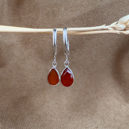 Sterling Silver Carnelian Earrings