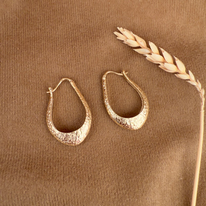 14k Gold Vermeil Chunky Earrings