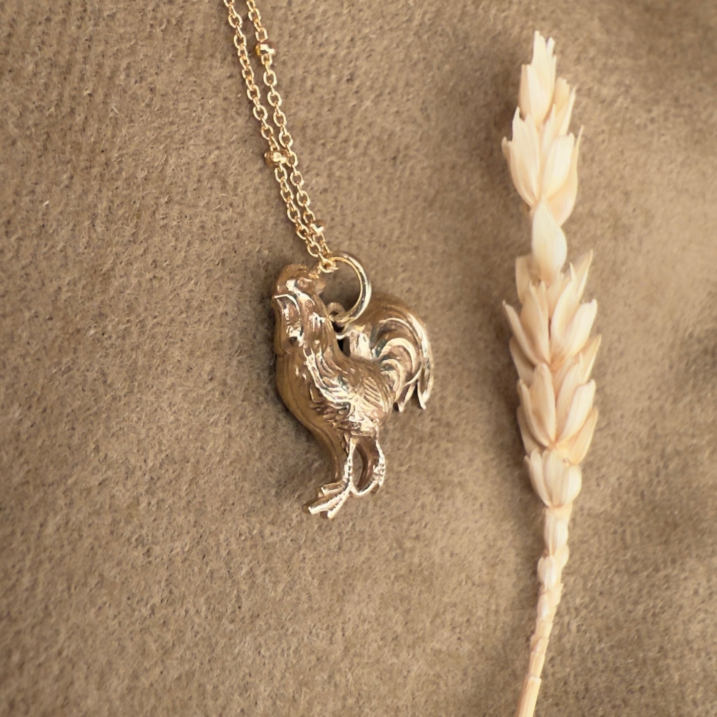 14k Gold Vermeil Rooster Necklace - Limited Edition