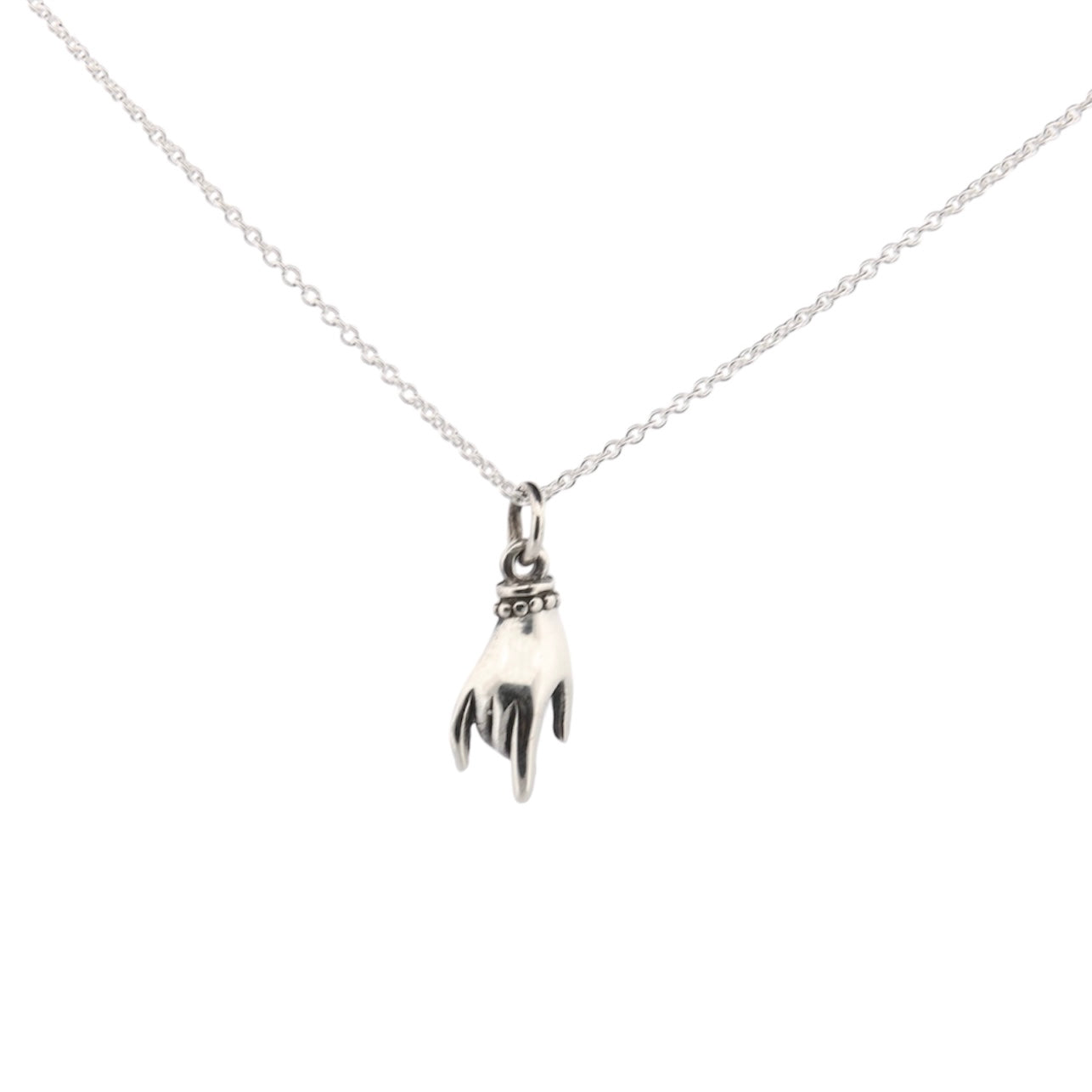 Halskette aus Sterlingsilber mit Handanhänger