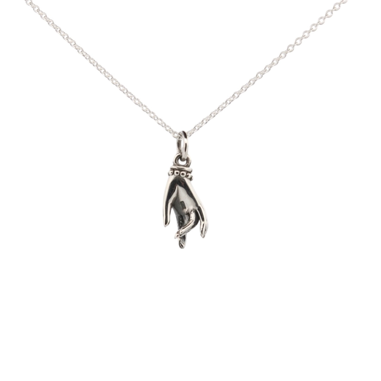 Halskette aus Sterlingsilber mit Handanhänger